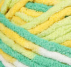 Lemonade Varg swatch of Bernat Blanket Brights