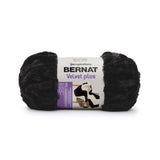 Bernat Velvet Plus yarn ball in blackbird (black)