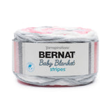 A cake of Bernat Baby Blanket Stripes in colourway Ballerina
