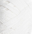 White swatch of Bernat Handicrafter Cotton
