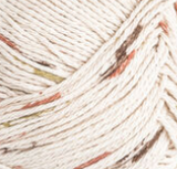 Sonoma Print (beige with rust red, dark brown and green-gold flecks) swatch of Bernat Handicrafter Cotton