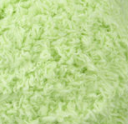 Swatch of Bernat Pipsqueak bulky snuggly texture yarn in shade lime (pale lime green)