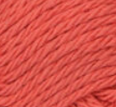 Tangerine (reddish orange) ball of Bernat Handicrafter Cotton (small, 50g ball)