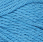 Hot Blue (bright, light blue) ball of Bernat Handicrafter Cotton (small, 50g ball)