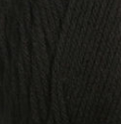 Swatch of Bernat Super Value yarn in shade black