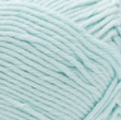 Swatch of Bernat Softee Baby Cotton yarn in shade aqua mist (baby blue)