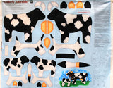 Full panel swatch - Udderly Adorable! Panel (35" x 45") (instructional panel to create mama and baby cows)
