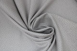 Swirled swatch seeds fabric (medium grey fabric with light grey abstract dots in organic seed shapes allover small)