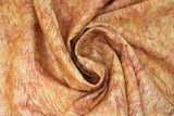 Swirled swatch fur fabric (orange/yellow fur look fabric)