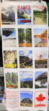 Full panel swatch - True North Panel (24" x 45") (white panel with 15 Canadian tourist location graphics)