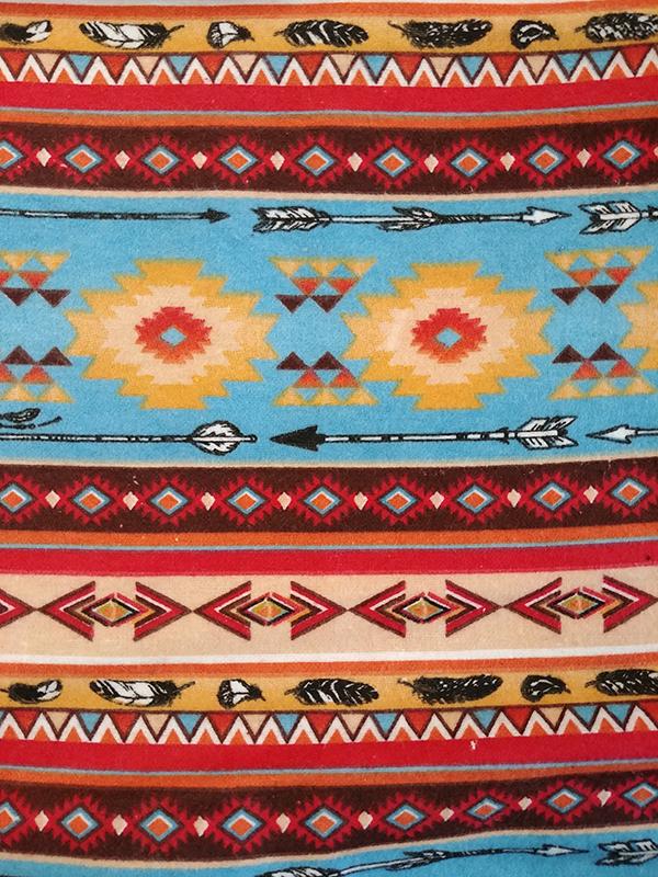 Flannel Southwestern Tribal Aztec Triangle Pattern Spirit Trail Cotton  Flannel Fabric By the Yard (53362F-1)