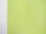 Square swatch Nylonette fabric (nylon circle mesh fabric) in lime (green) shade