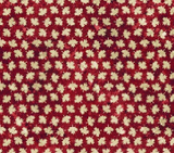 Square swatch Oh Canada collection fabric (red fabric with beige maple leaves)