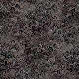 Square swatch shade 401 fabric (dark browns, greys, black marbled look fabric in small abstract shapes making up faint diagonal stripes)