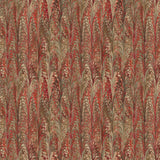 Square swatch shade 402 fabric (reds and light browns/beiges marbled look fabric in thin vertical stripes)