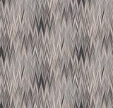 Square swatch shade 403 fabric (light to dark greys and beiges fabric in sharp chevron style stripes)