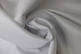 Swirled swatch white satin fabric