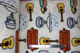 Flat swatch Friends emblems licensed fleece