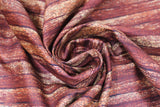 Swirled swatch redwood fabric (horizontal brown red wood look fabric)