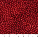 Square swatch Maple Leaf Blender Red fabric (deep red marbled look fabric with small busy tossed red maple leaves allover)