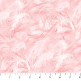 Square swatch Texture fabric (collaged/layered palest pink feathers printed fabric)