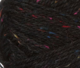 Black Tweed swatch of Patons Classic Wool Worsted