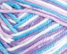 Lavender Variegate (violet, white, bright blue, soft pink) swatch of Patons Grace