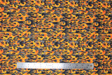 Flat swatch fire alarm fabric (black fabric with orange/yellow flames layered over grey flames)