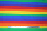 Flat swatch rainbow stripes small fabric (thin solid stripes in the colours of the rainbow)