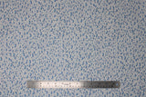 Flat swatch droplets white fabric (white fabric with realistic water droplets in pale blue allover)