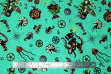 Aquatic Steampunkery - 45" - 100% Cotton