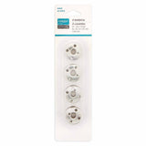Package of 4 metal sewing machine bobbins (4 hole)