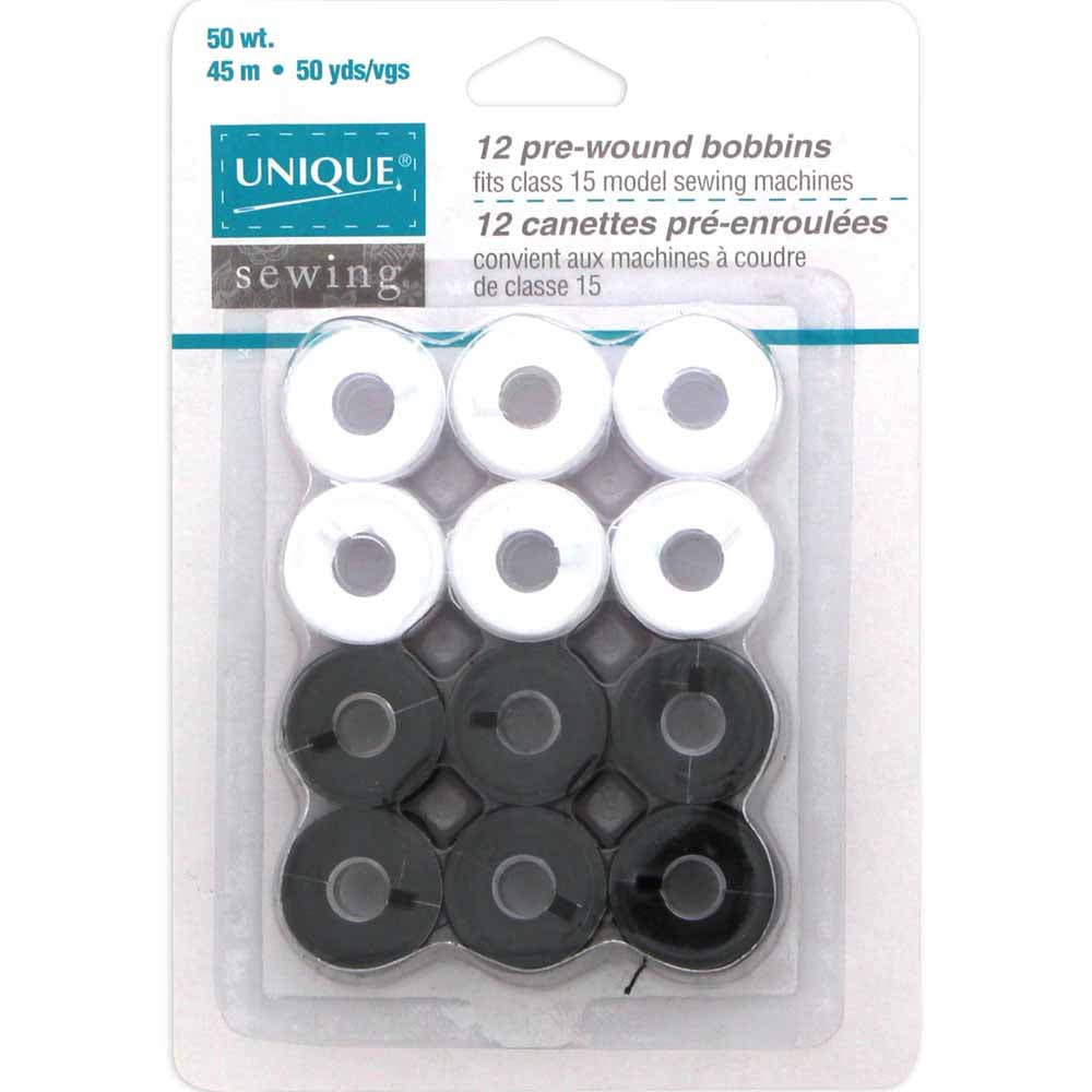 Prewound Class 15 Bobbins (12pk), Singer