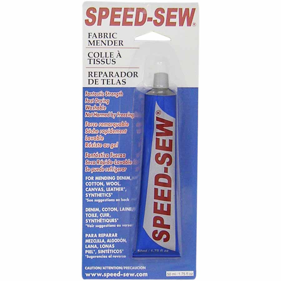 Speed-Sew No Sew Premium Fabric Glue Adhesive for Craft Projects, DIY  Clothing Repairs, Denim, Upholstery, Leather, Instant Mender for Fraying  Tears