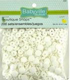200 (sz 16) white snaps in packaging from Babyville