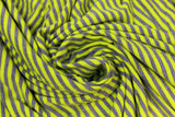 Swirled swatch neon fabric (lime green fabric with vertical grey stripes allover)