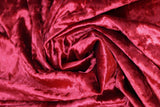 Swirled swatch crushed velvet in red