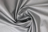 Swirled swatch silver fabric (solid silver metallic effect fabric)