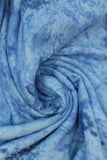 Swirled swatch marble printed flannel in sky blue