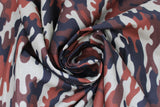 Swirled swatch camo printed cotton in brown