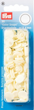 30 pack of Prym Snaps in packaging (style off white circles)