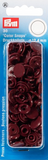 30 pack of Prym Snaps in packaging (style wine/burgundy circles)