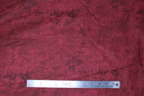 Flat swatch marble printed cotton in burgundy