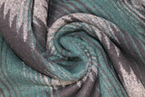 Swirled swatch southwest pattern printed fabrics in pine/grey (grey/forest green/black material and print)
