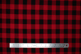 Flat swatch red check fabric (red and black buffalo check)