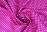 Swirled swatch Tonal Dot Pink fabric (dark pink fabric with small light pink dots allover)