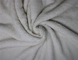Swirled swatch white fluffy fabric