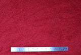Flat swatch red fluffy fabric