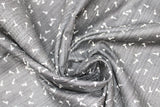 Swirled swatch work zone themed fabric in nails (dark grey fabric with tossed light grey nails allover)