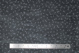 Flat swatch work zone themed fabric in nails (dark grey fabric with tossed light grey nails allover)